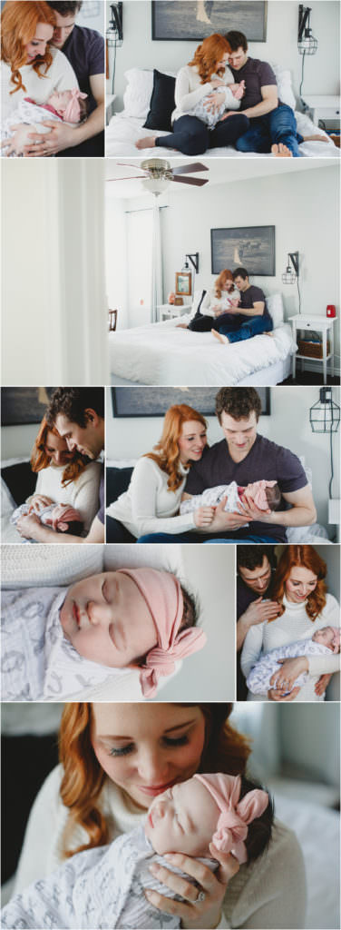 Bright Indoor Family Session with Newborn Baby