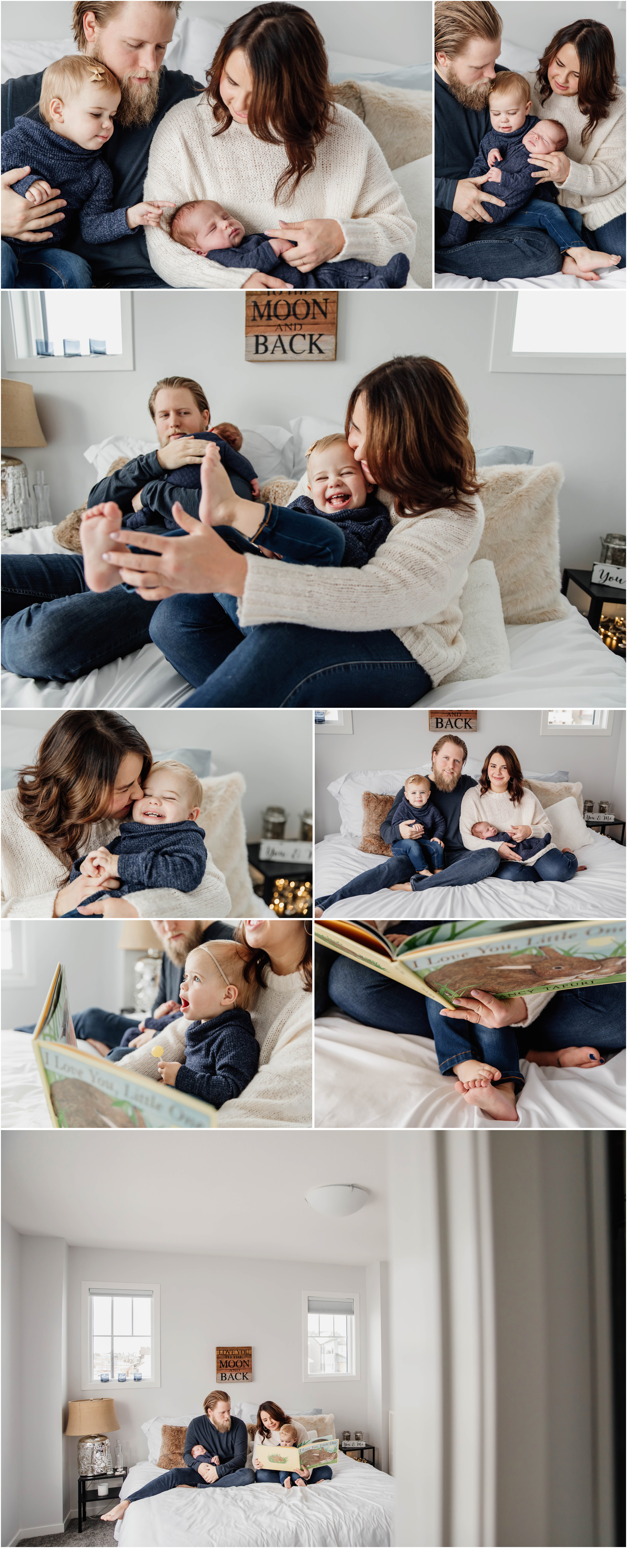 Bright Indoor Family Session with Newborn Baby