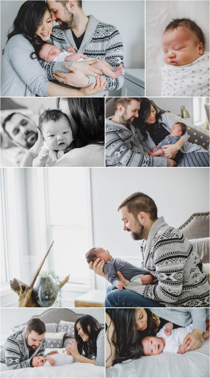 Bright and light filled Edmonton newborn session