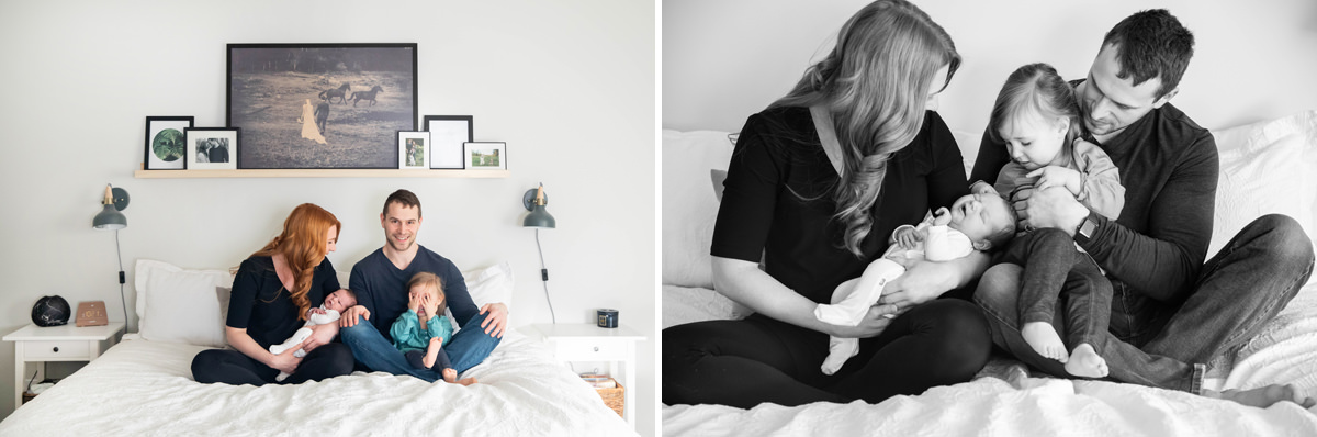 At-home newborn photography session