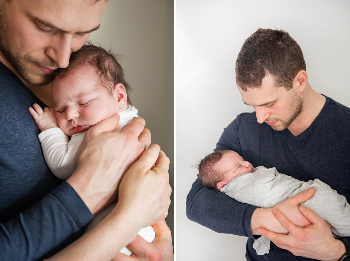 Father and baby portraits