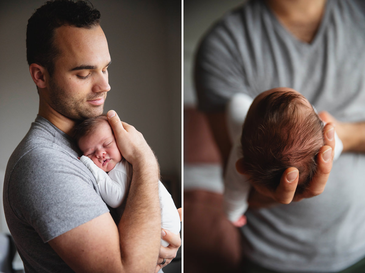 baby portraits with Dad