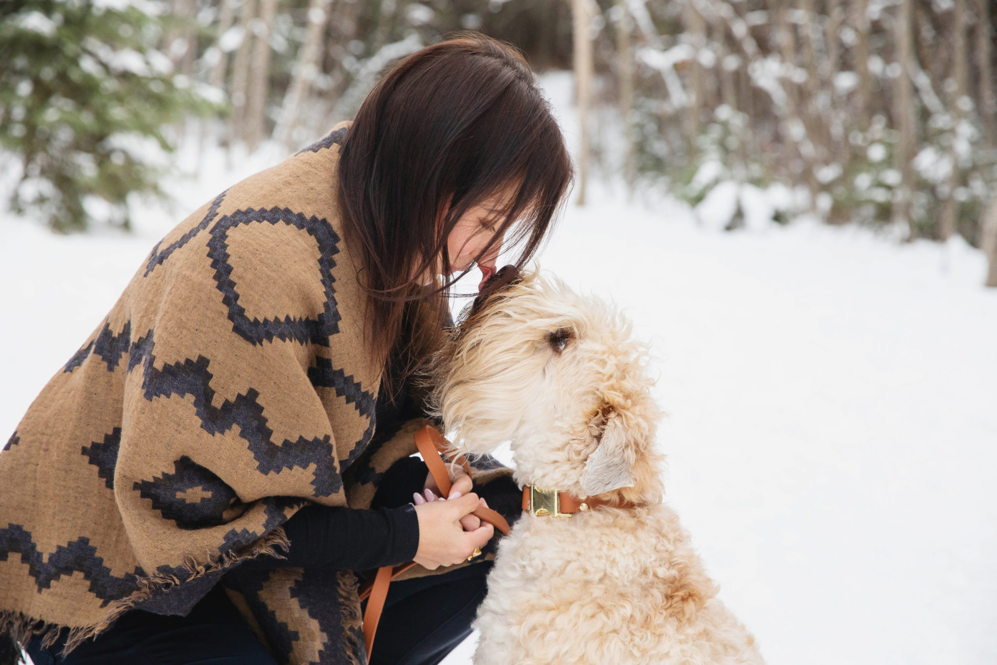 woman and dog